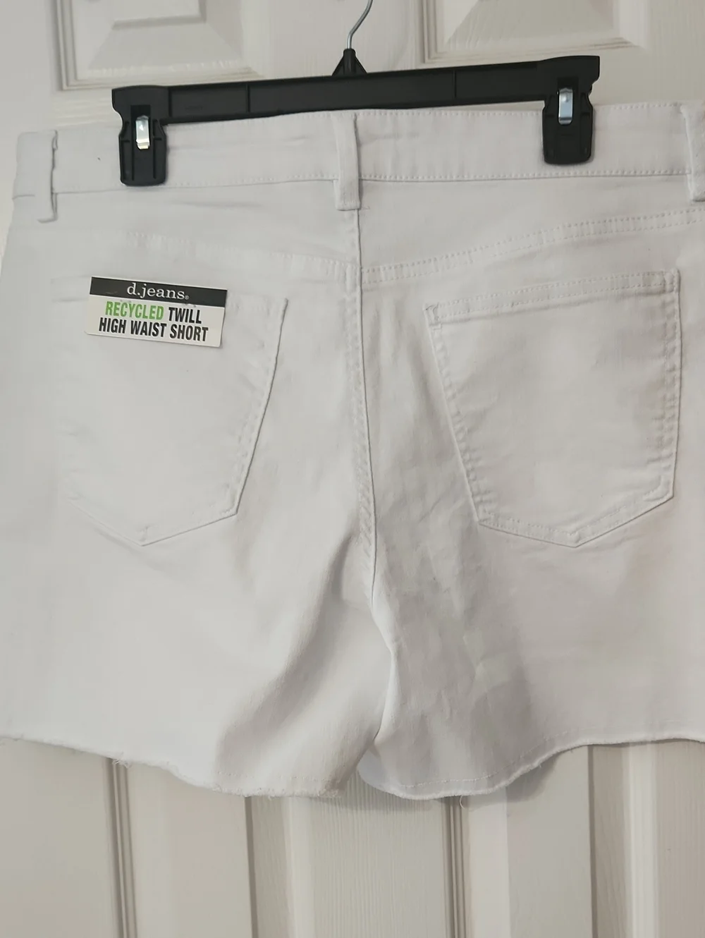 d. jeans White Women's High-Rise Shorts with Fruit & Floral Embroidery
